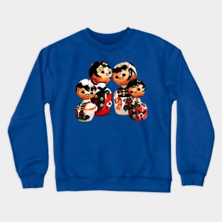 vintage kokeshi dolls Crewneck Sweatshirt